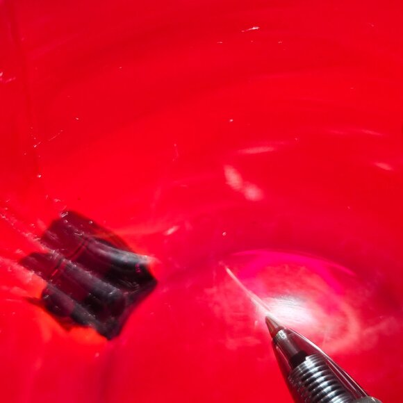 Rare Royal Ruby Red Tri-Footed Open Bowl/Dish/Candy Bowl  6" - Picture 10 of 11